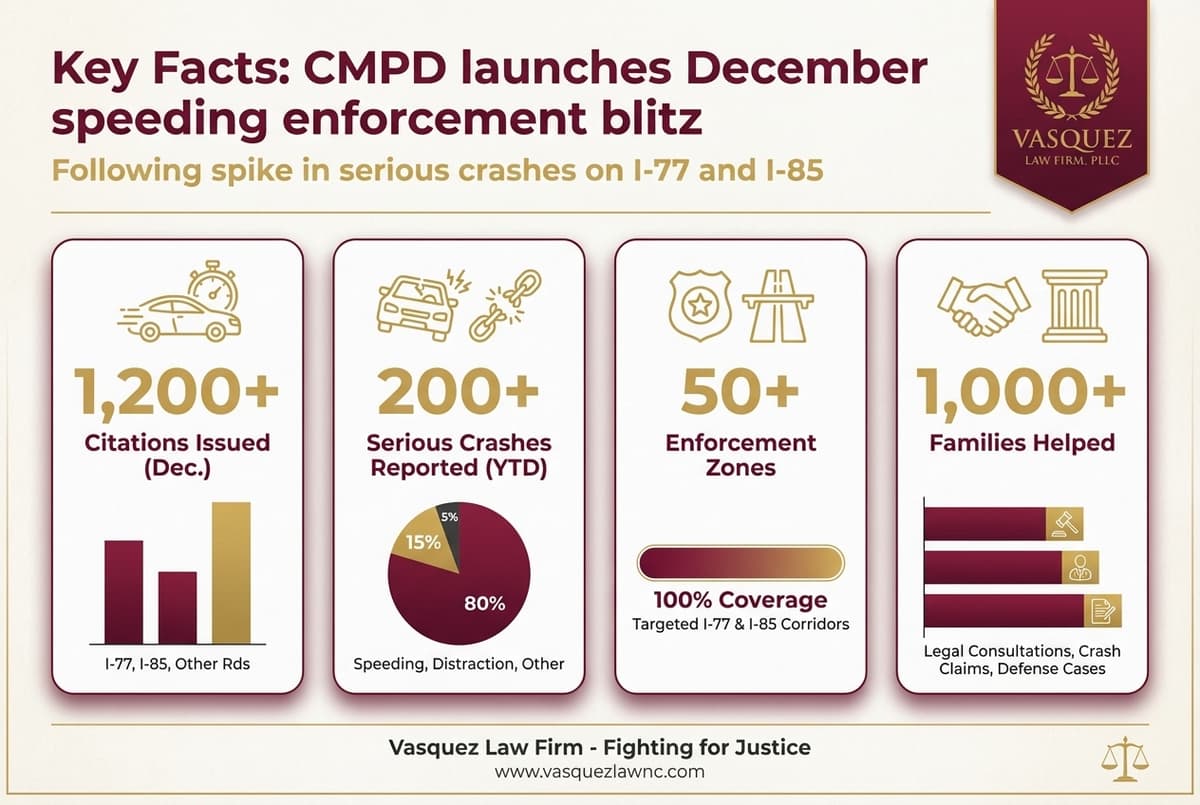 Key Statistics and Data for CMPD Launches December Speeding Enforcement Blitz: What You Need to Know