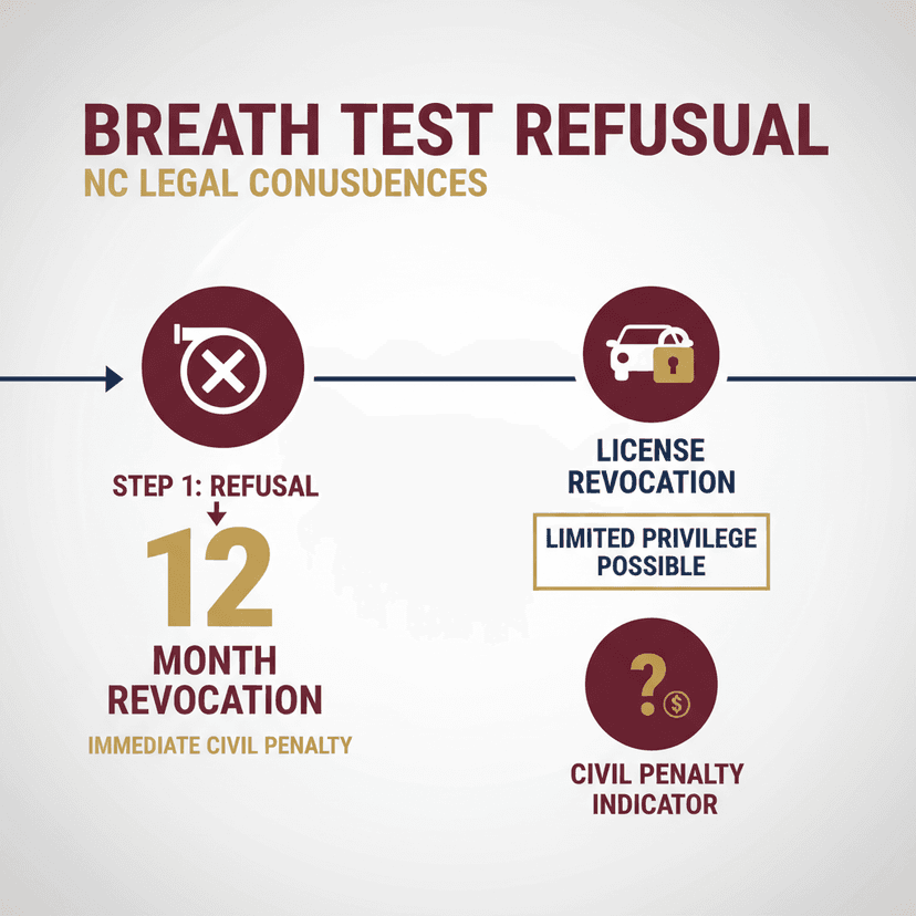 Key Statistics and Data for What Happens When You Refuse a Breathalyzer Test in NC