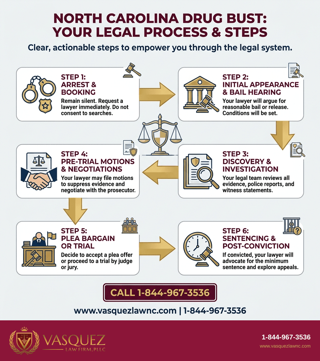 Visual Guide 1 for What Happens After a North Carolina Drug Bust in 2026?