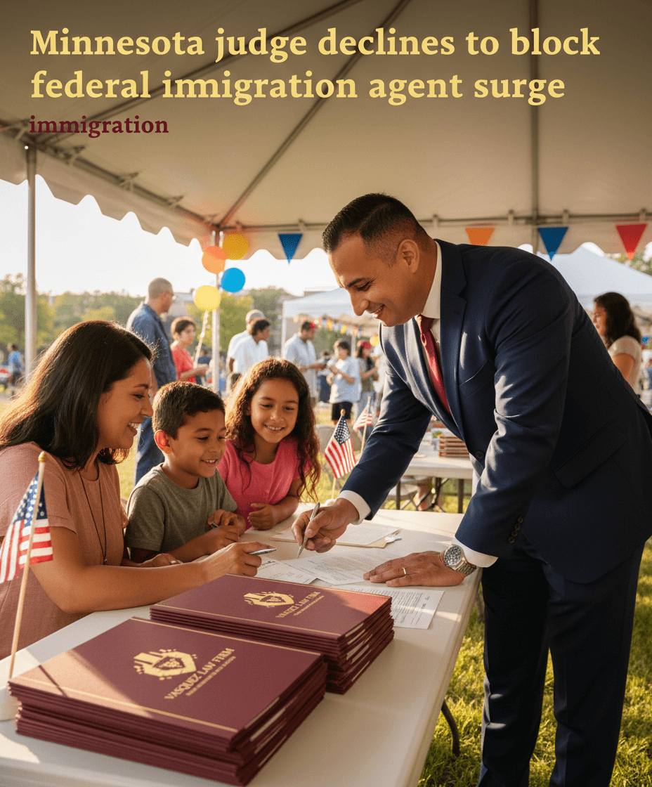 Minnesota judge declines to block federal immigration agent surge