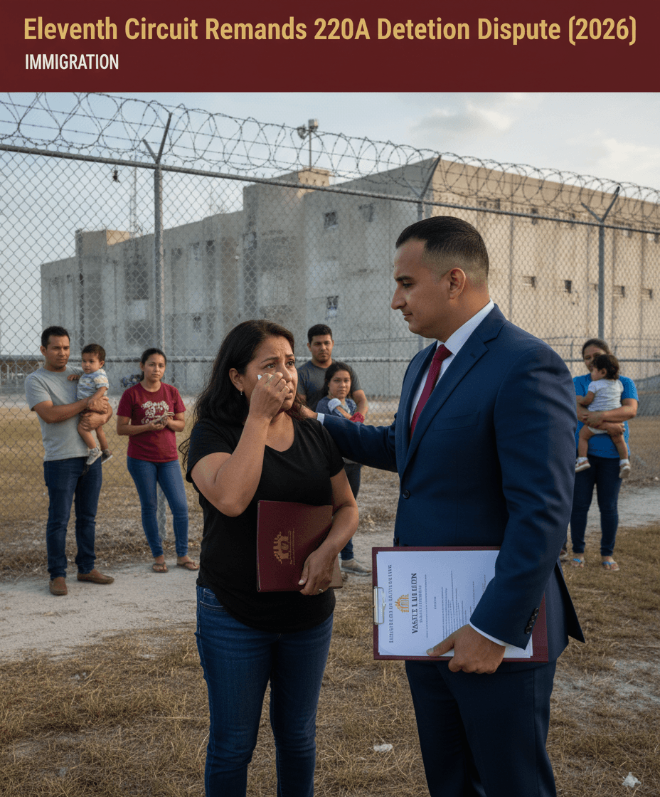 What the Eleventh Circuit 220A Detention Dispute Means for Immigrants in 2026