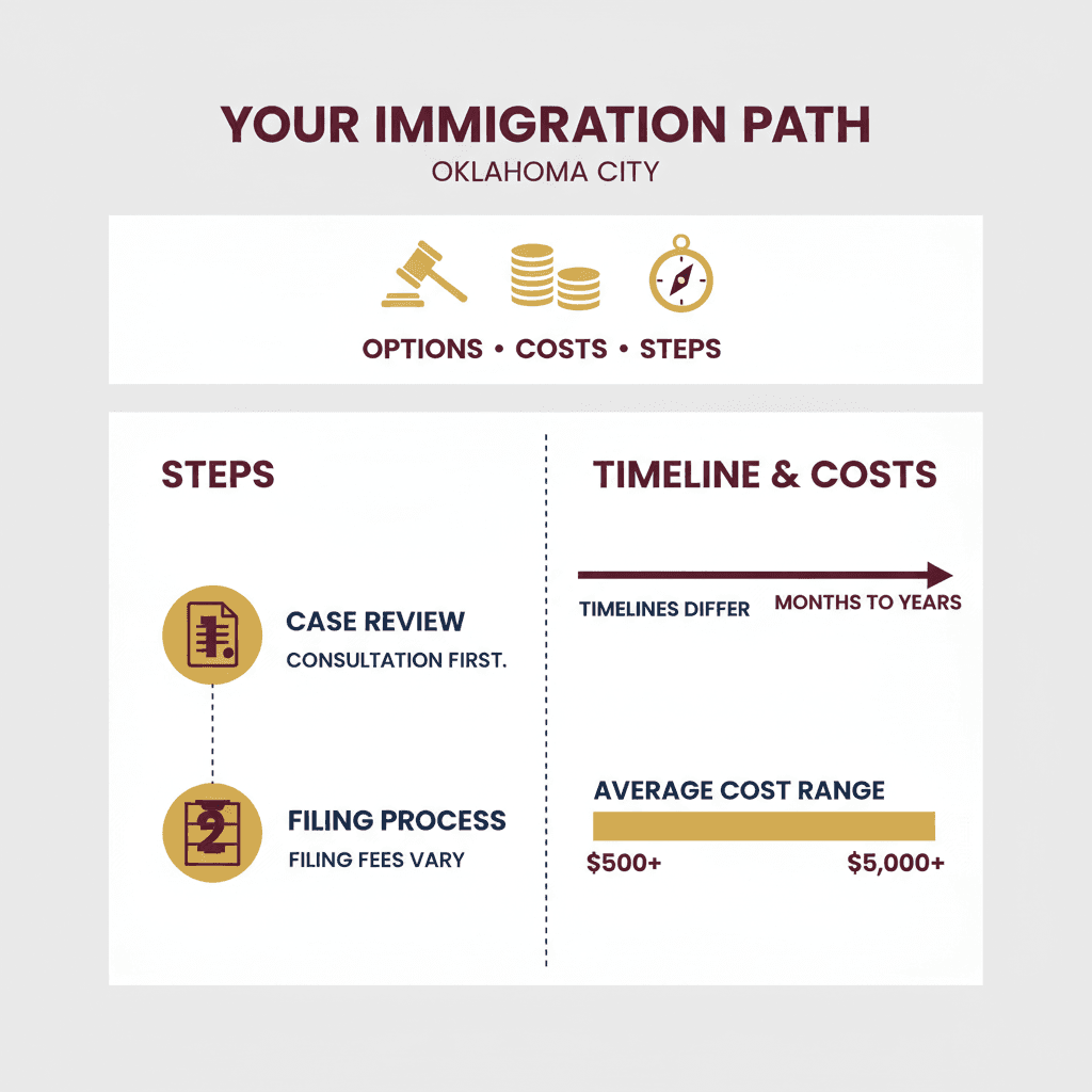 Estadísticas Clave y Datos para Lo que Necesita Saber Sobre Opciones y Costos de Abogados de Inmigración en OKC