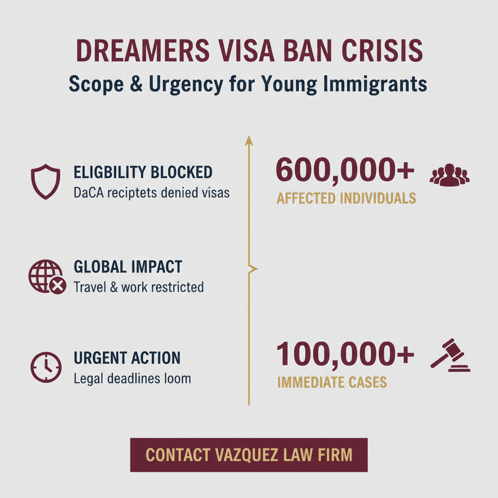 Línea de Tiempo del Proceso para Lo que los Dreamers Necesitan Saber Sobre la Prohibición de Visas en 2026