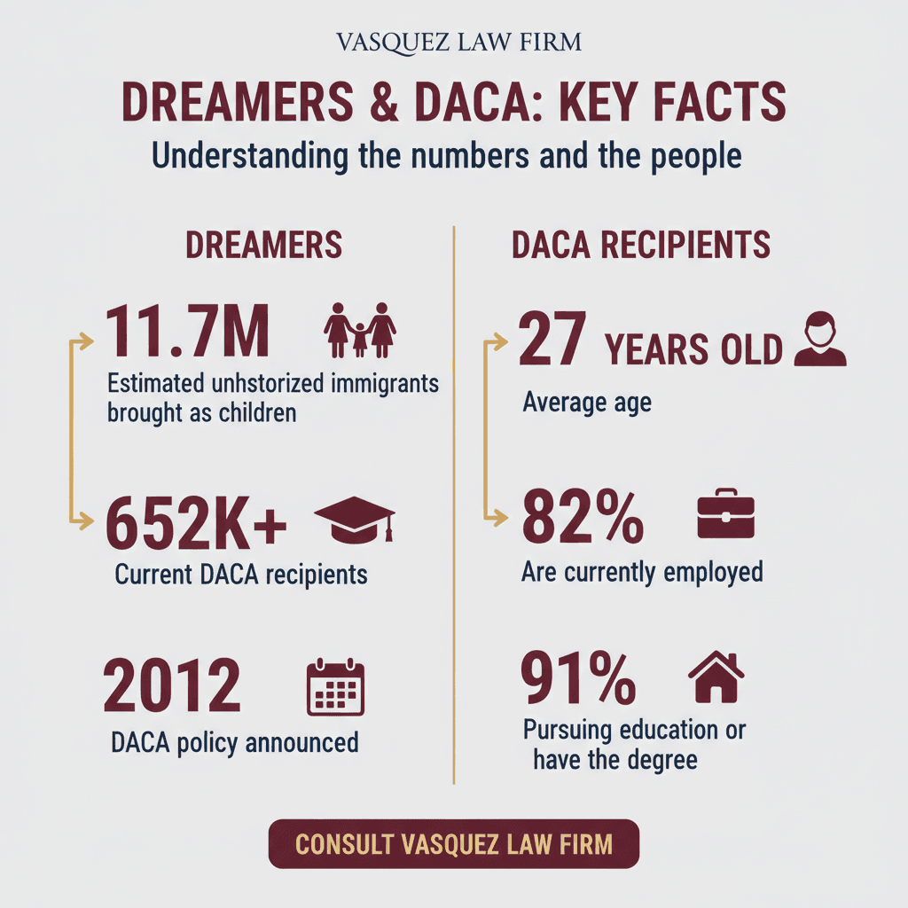 Línea de Tiempo del Proceso para Guía Completa de Derecho Migratorio para Dreamers en 2026