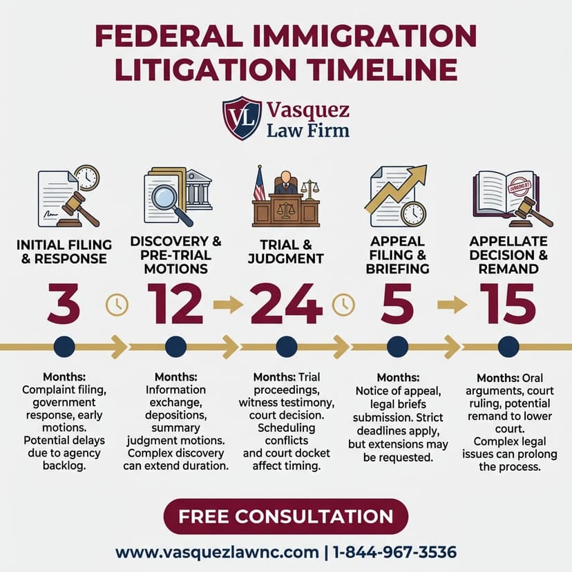 Process Timeline for What Is Immigration Litigation and How It Works in 2026