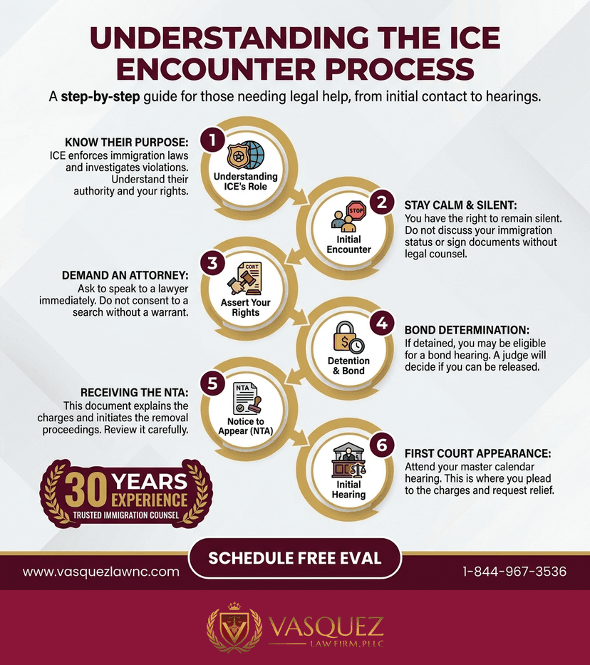 Process Timeline for What Happens When You Encounter ICE in Smithfield in 2026