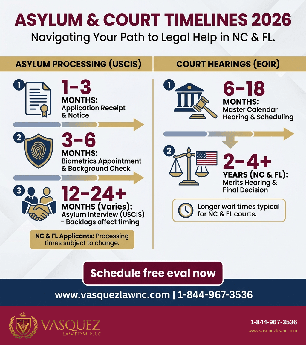 Visual Guide 2 for How Asylum Processing Works for NC and FL Applicants in 2026