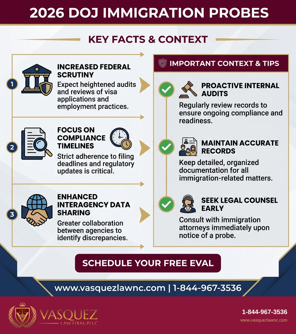 Visual Guide 2 for How DOJ Immigration Probe Affects Your Case in 2026