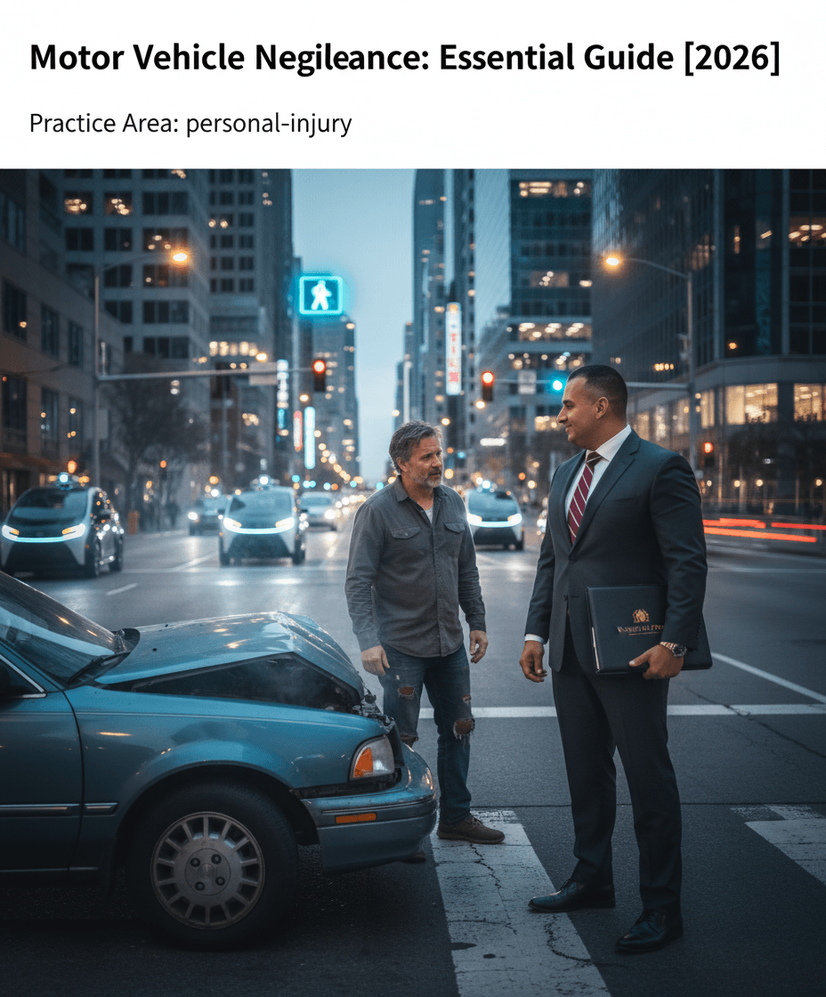 What You Need to Know About Motor Vehicle Negligence Claims in 2026