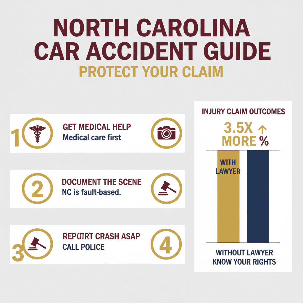 Estadísticas Clave y Datos para Qué Hacer Después de un Accidente de Auto en Charlotte NC