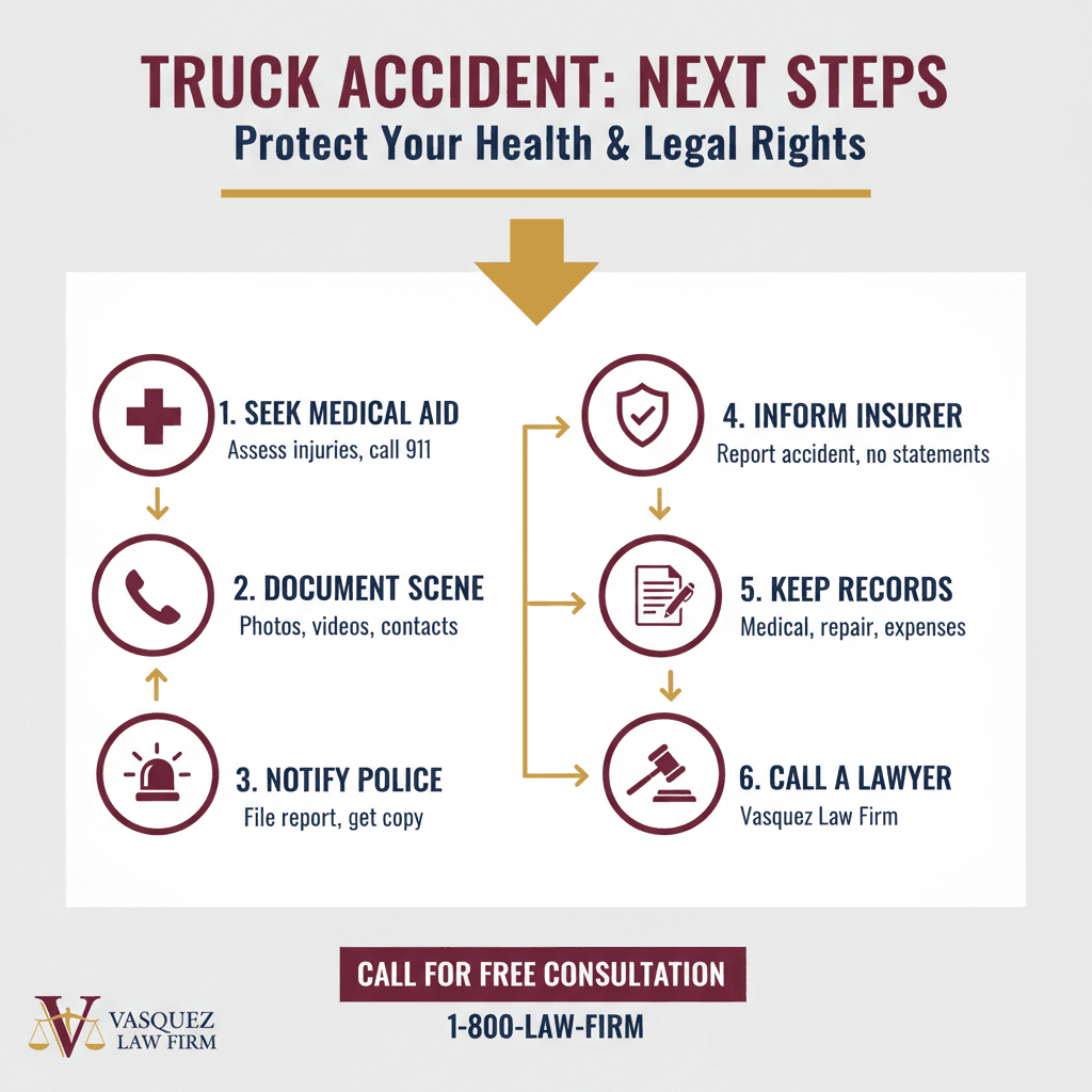 Visual Guide 1 for What to Do After a Truck Accident and How to Protect Your Claim in 2026