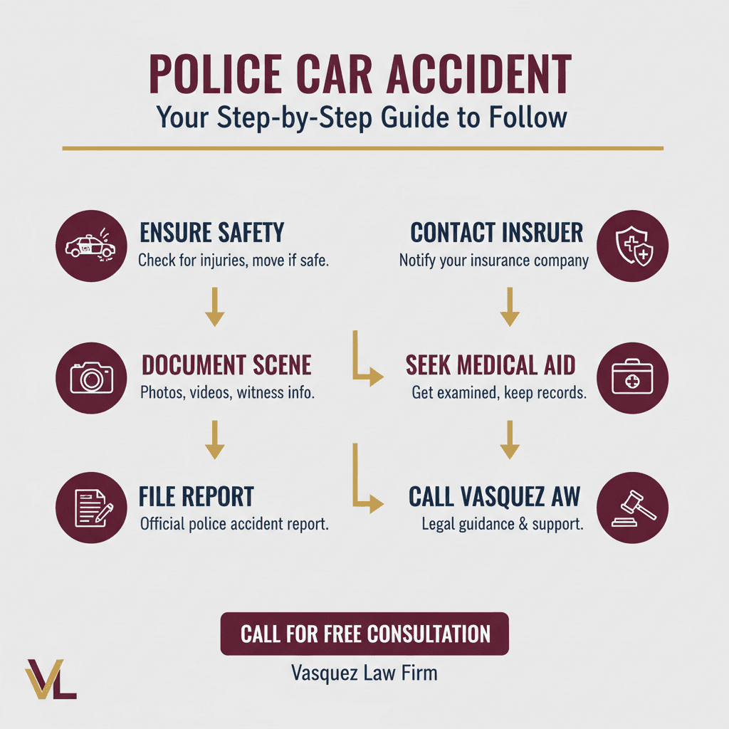 Visual Guide 1 for What to Do After a Police Car Accident in 2026