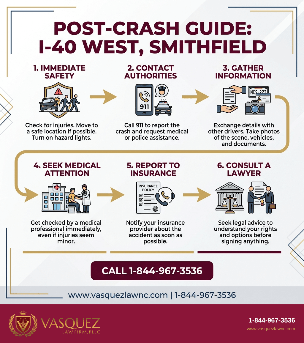 Visual Guide 1 for What Happens After an I-40 West Crash in Smithfield in 2026