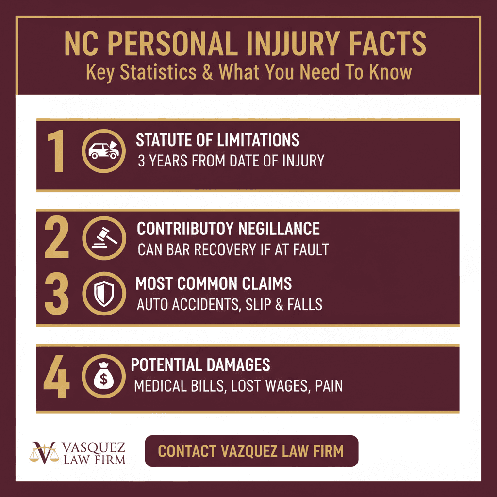 Process Timeline for What You Need to Know About Personal Injury Deadlines Fault and Recovery in NC
