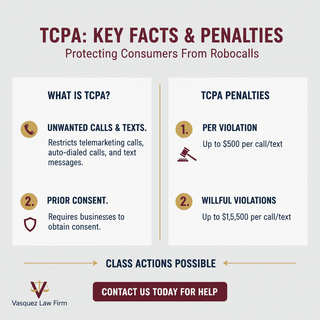 Línea de Tiempo del Proceso para Lo que Necesita Saber Sobre Violaciones de la TCPA y Sus Derechos en 2026