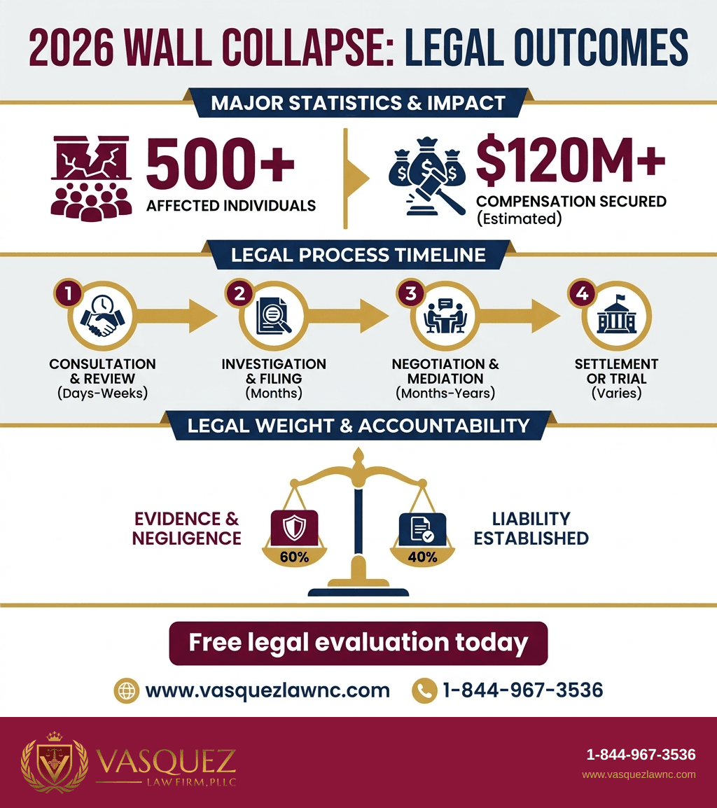 Infografía 2 para Colapso del Muro en Hendersonville 2026: Guía Legal para Víctimas y Reclamos