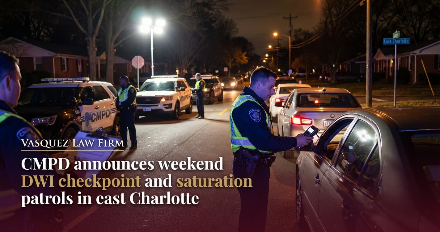 CMPD Weekend DWI Checkpoint: What You Need to Know
