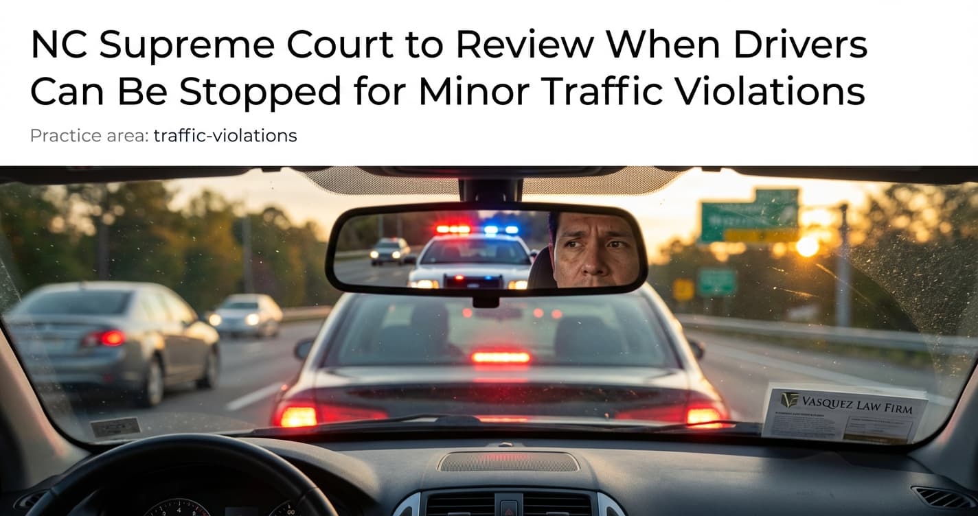 NC Supreme Court to Review When Drivers Can Be Stopped for Minor Traffic Violations