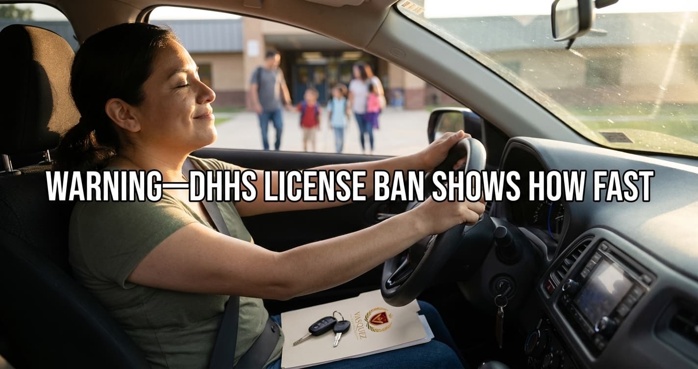 Infografía 2 para Qué Tan Rápido una Prohibición de Licencia del DHHS Puede Afectarle en NC