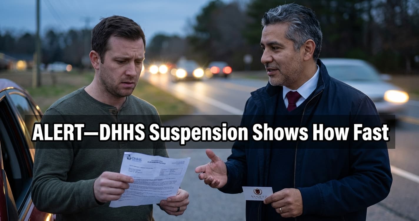 How a DHHS Suspension Shows How Fast You Can Lose Your License in NC