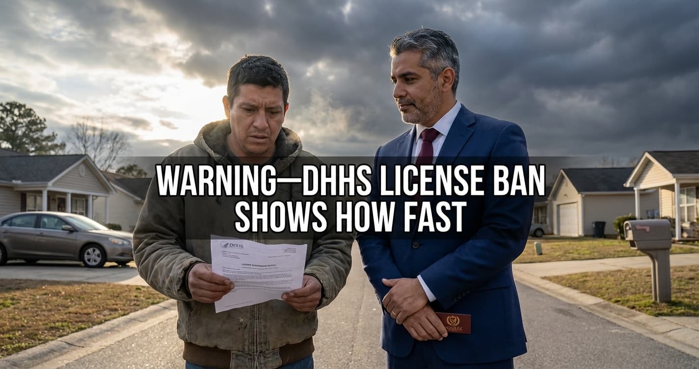 How Fast a DHHS License Ban Can Affect You in NC