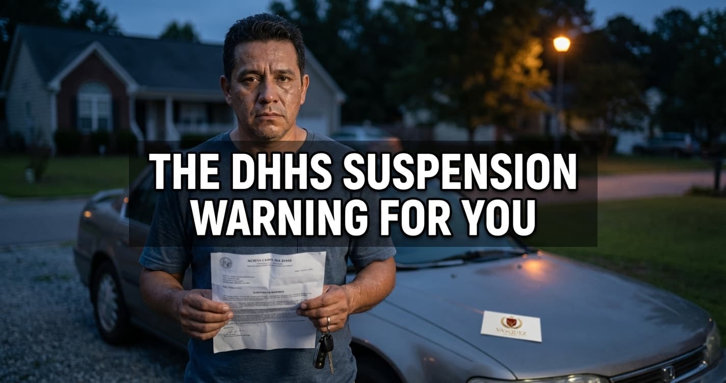 What the DHHS Suspension Warning Means for Traffic Cases in NC