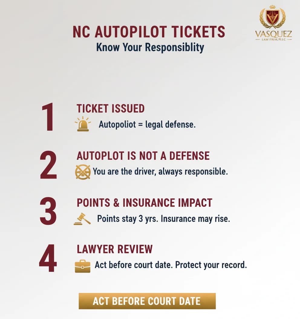 Infografía 1 para Cómo la Publicidad del Autopilot Puede Costarle una Multa de Tráfico en NC