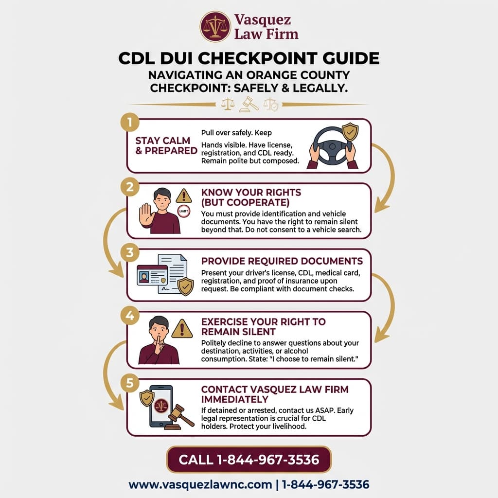 Visual Guide 1 for Your Rights at a CDL DUI Checkpoint in Orange County in 2026