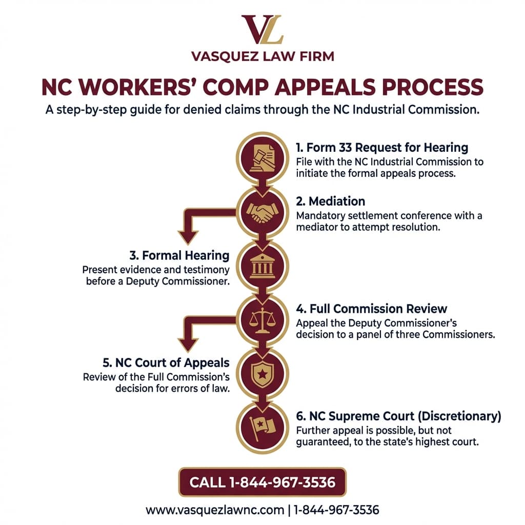 Visual Guide 1 for What Happens When Workers' Comp Claims Are Denied in NC?