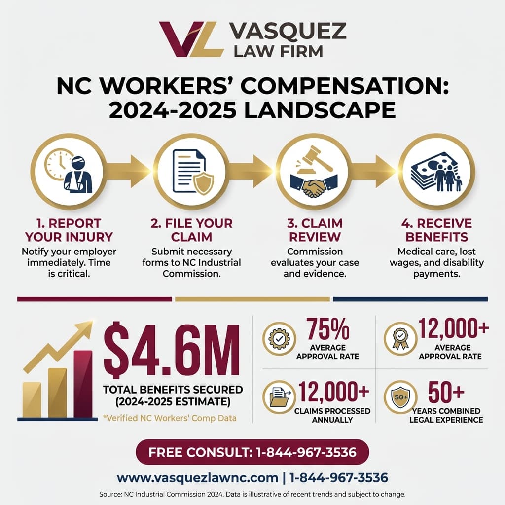 Visual Guide 2 for WorkCover Claim Delays: What to Do in North Carolina in 2026