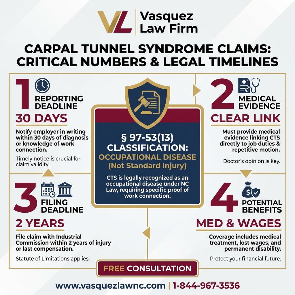 Visual Guide 1 for Carpal Tunnel Syndrome Claims in Smithfield NC 2026: What to Know